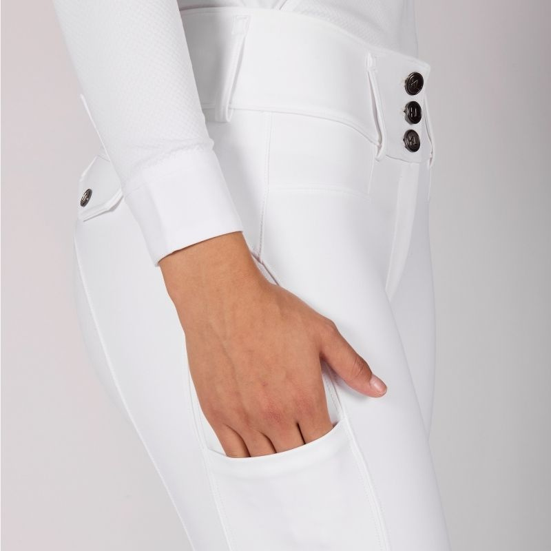 Bryczesy KLKimi A Shape Full Grip Białe