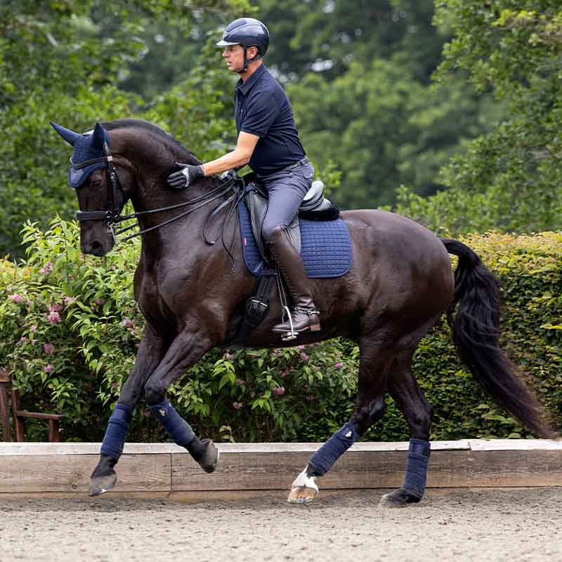 Czaprak ujeżdżeniowy Suede Square Granatowy