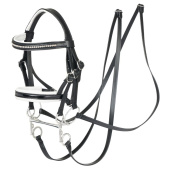 Ogłowie munsztukowe dla Hobby Horse Czarne Ogłowie munsztukowe dla Hobby Horse Czarne