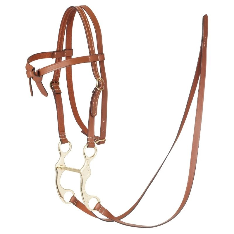 Ogłowie westernowe dla Hobby Horse Brązowe