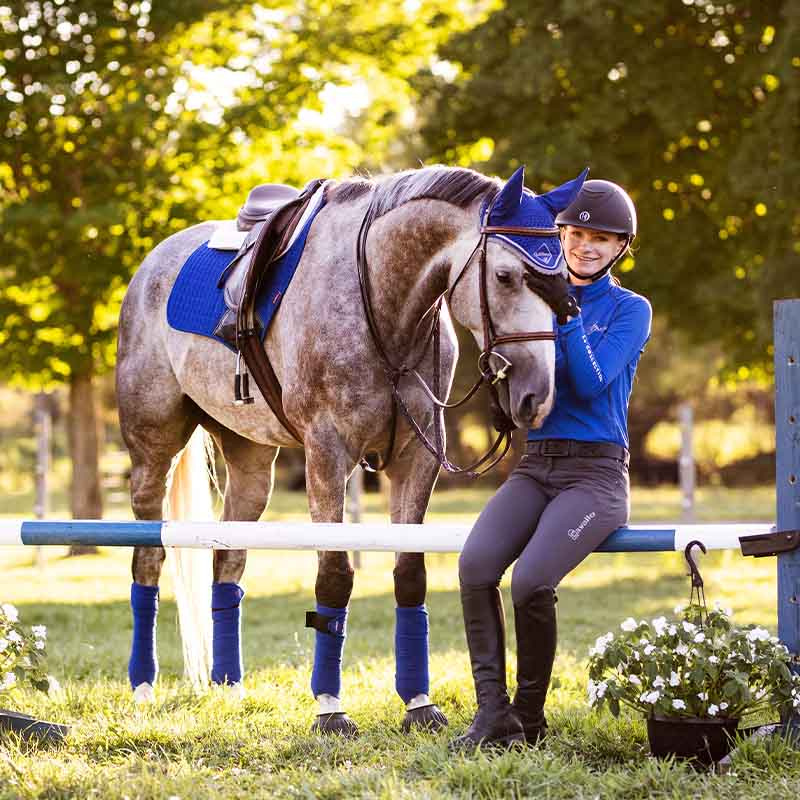 Czaprak Suede Square Niebieski