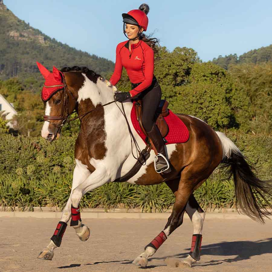 Czaprak Suede Square Czerwony