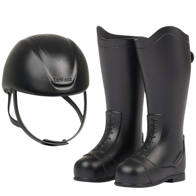 Kask jeździecki i oficerki Toy Rider Czarne