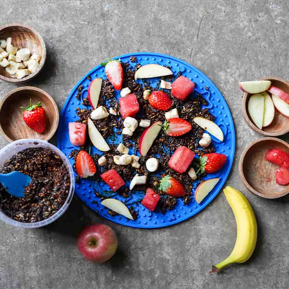 Mata do lizania Graze Maze Mata Lick Poziom 1 Niebieska