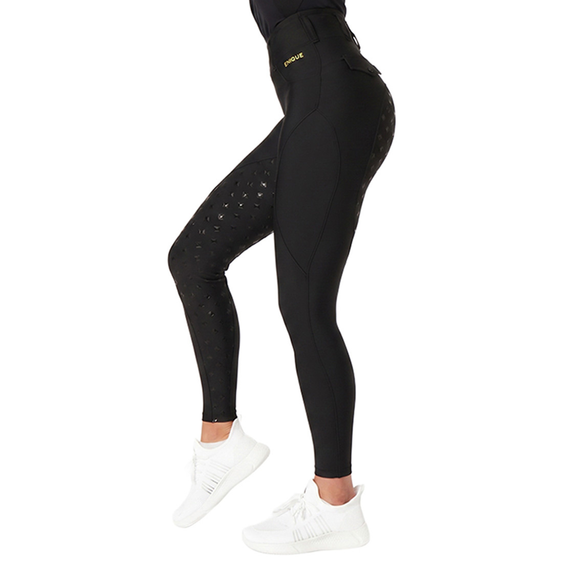 Legginsy jeździeckie Classic Full Grip Czarne