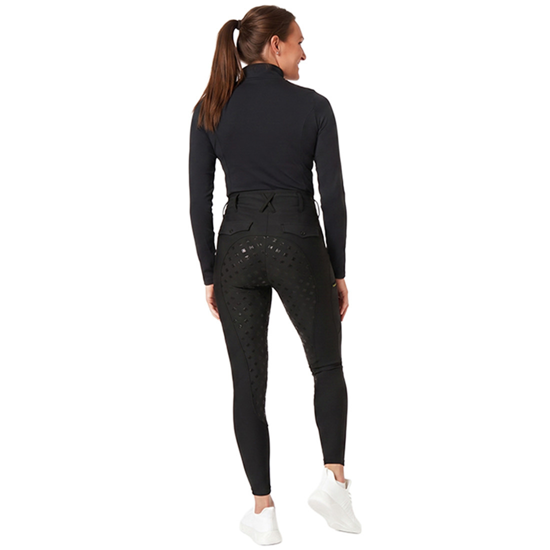 Legginsy jeździeckie Classic Full Grip Czarne