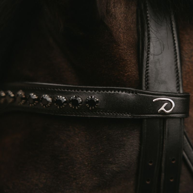 Naczółek V-form Black Swarovski New English Collection Czarny