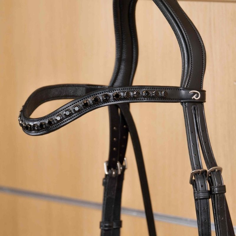 Naczółek V-form Black Swarovski New English Collection Czarny