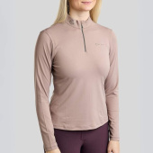 Top treningowy MoMegan Polo Long Sleeve Pearl Grey Top treningowy MoMegan Polo Long Sleeve Pearl Grey