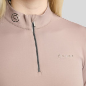 Top treningowy MoMegan Polo Long Sleeve Pearl Grey Top treningowy MoMegan Polo Long Sleeve Pearl Grey
