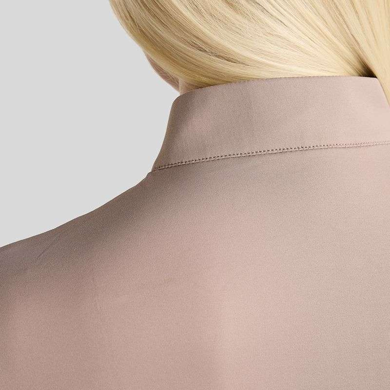 Top treningowy MoMegan Polo Long Sleeve Pearl Grey