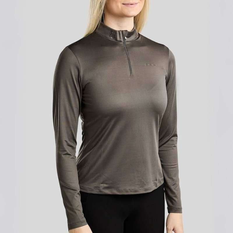 Top treningowy MoMegan Polo Long Sleeve Szary
