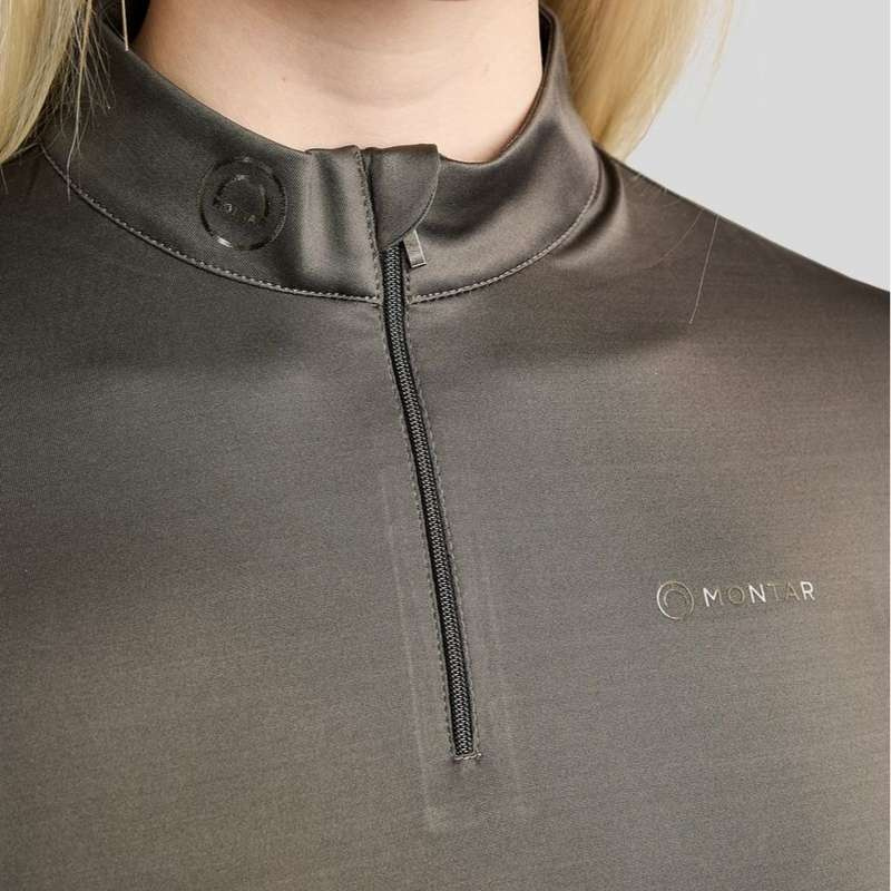 Top treningowy MoMegan Polo Long Sleeve Szary