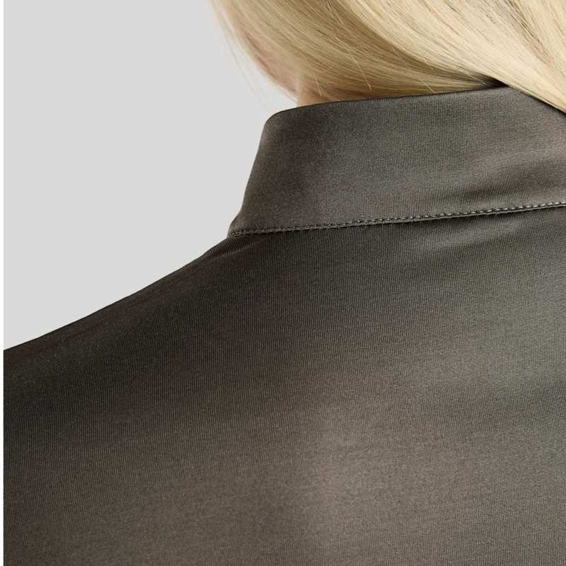 Top treningowy MoMegan Polo Long Sleeve Szary