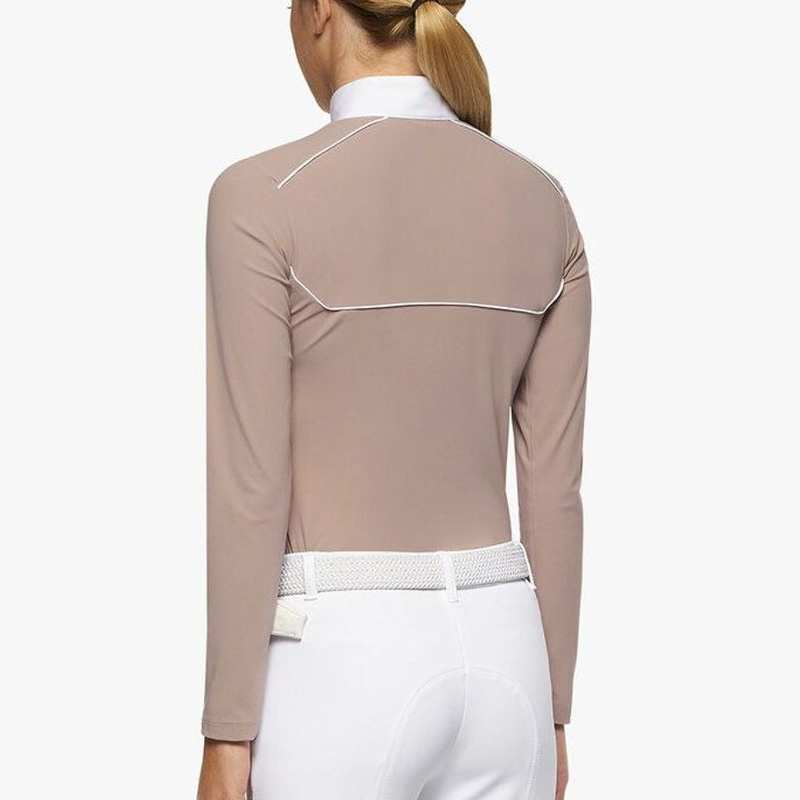 Bluzka Konkursowa Jr Team Daytona Jersey Zip Polo Beżowa