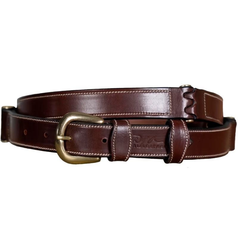 Pasek Flat Leather Brązowy