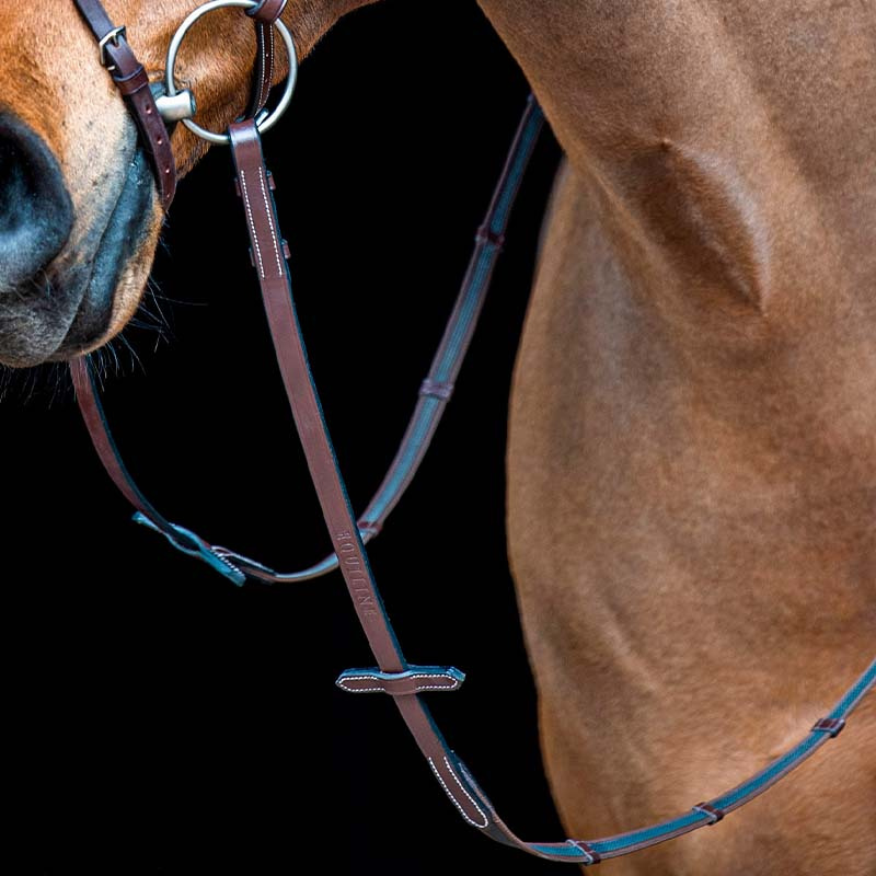 Wodze Anti-Slip skórzano/gumowe Brązowe