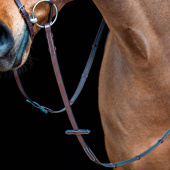 Wodze Anti-Slip skórzano/gumowe Brązowe Wodze Anti-Slip skórzano/gumowe Brązowe