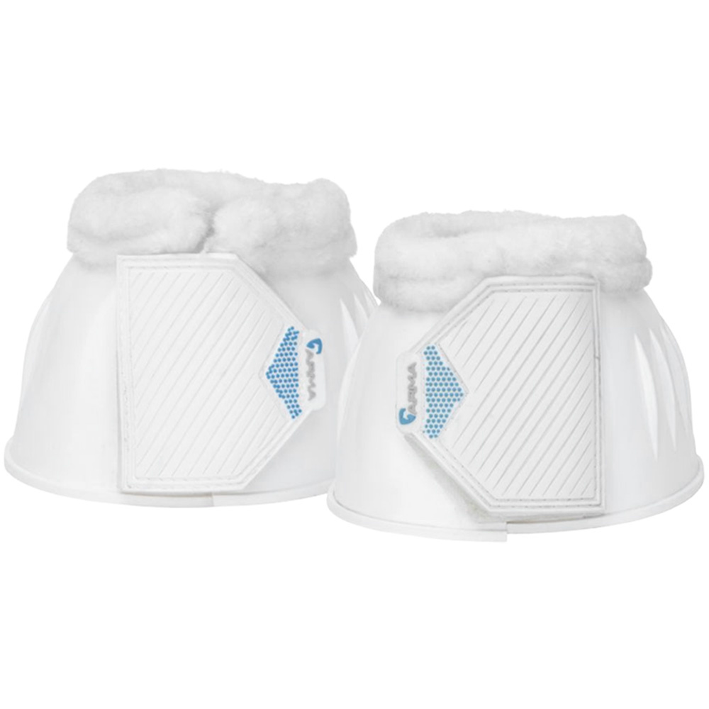 Kaloszki Glossy PVC Fleece Białe