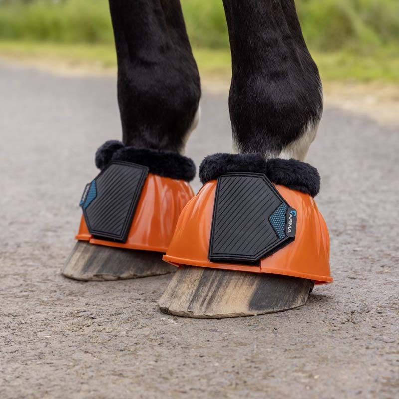 Kaloszki Glossy PVC Fleece Pomarańczowe