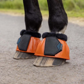 Kaloszki Glossy PVC Fleece Pomarańczowe Kaloszki Glossy PVC Fleece Pomarańczowe