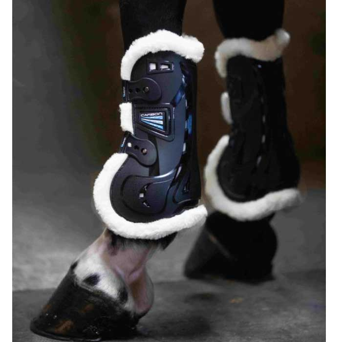 Ochraniacze skokowe przód Carbon Fleece Czarne