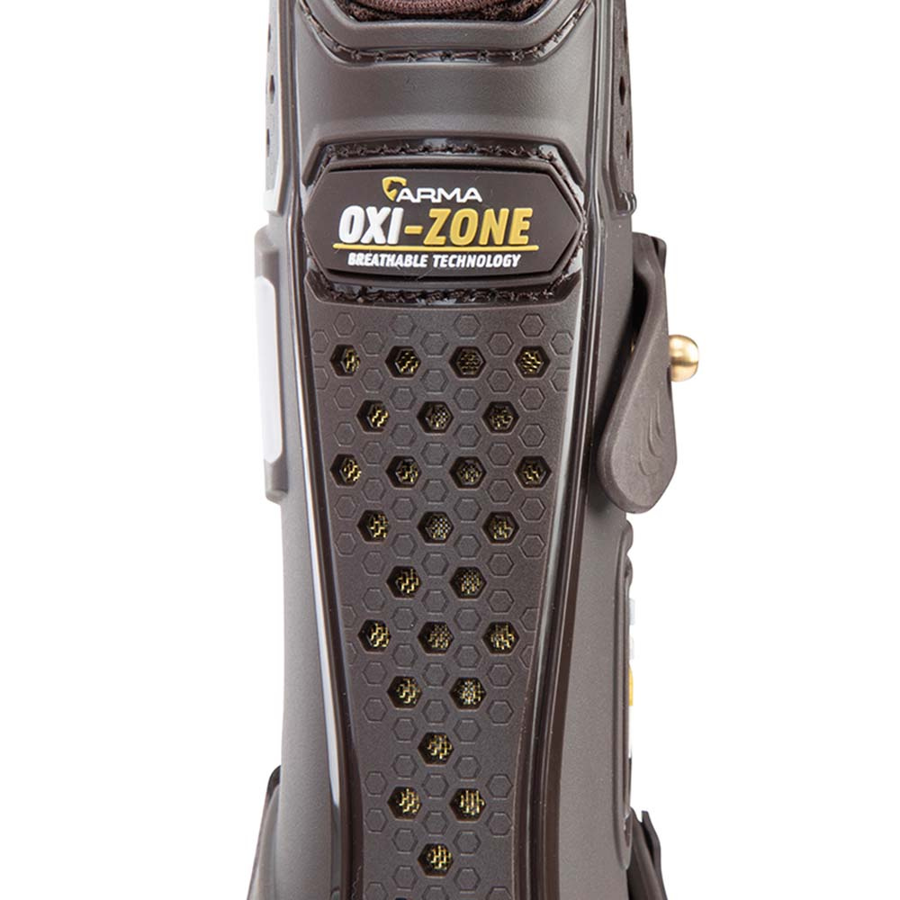 Ochraniacze skokowe przód Oxi-Zone Air Motion Brązowe