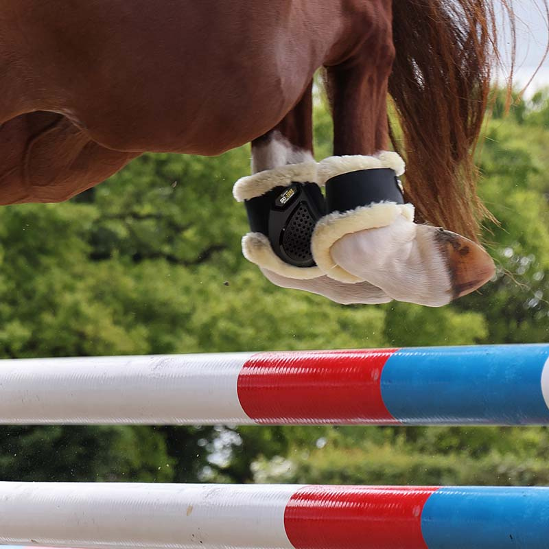 Ochraniacze skokowe tył Oxi-Zone Air Motion SupaFleece Czarne/Natural