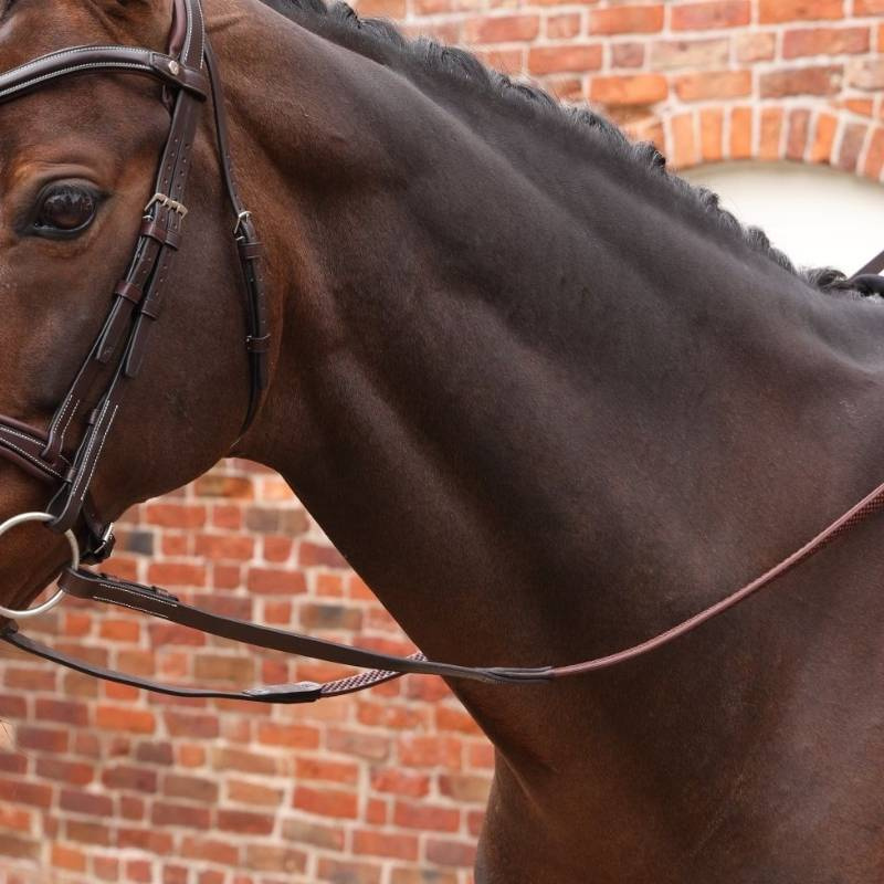 Wodze LUSSO Opus Soft Grip Brązowe