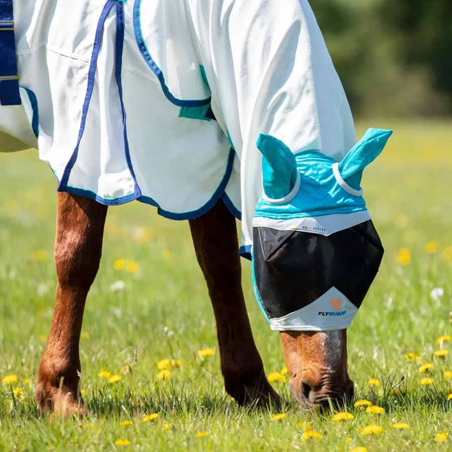 Maska przeciw owadom Fine Mesh z uszami Teal/Szara