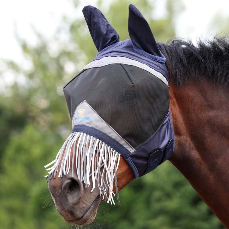 Maska przeciw owadom Fine Mesh with Ears & Nose Fringe Granatowa