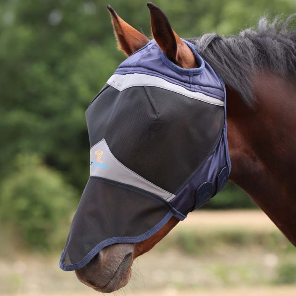 Maska przeciw owadom Fine Mesh without Ears with Nose Granatowa