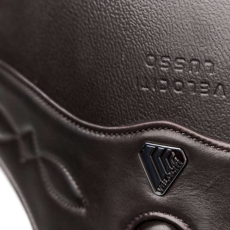 Popręg skokowy z fartuchem LUSSO Elastic Brązowy