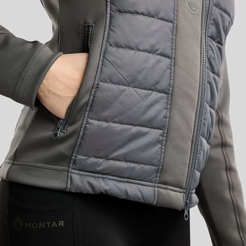 Kurtka hybrydowa Emma Softshell Szara