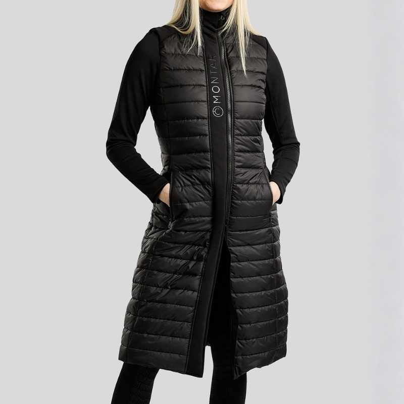 Płaszcz jeździecki Emma Long Softshell Hybrid Czarny