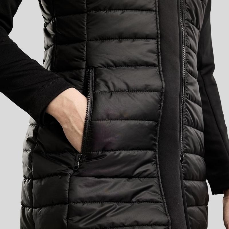 Płaszcz jeździecki Emma Long Softshell Hybrid Czarny