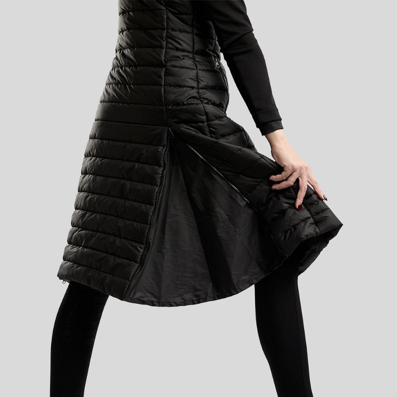 Płaszcz jeździecki Emma Long Softshell Hybrid Czarny