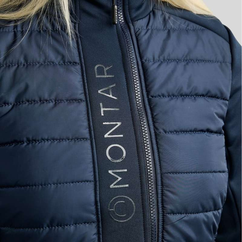 Płaszcz jeździecki Emma Long Softshell Hybrid Granatowy