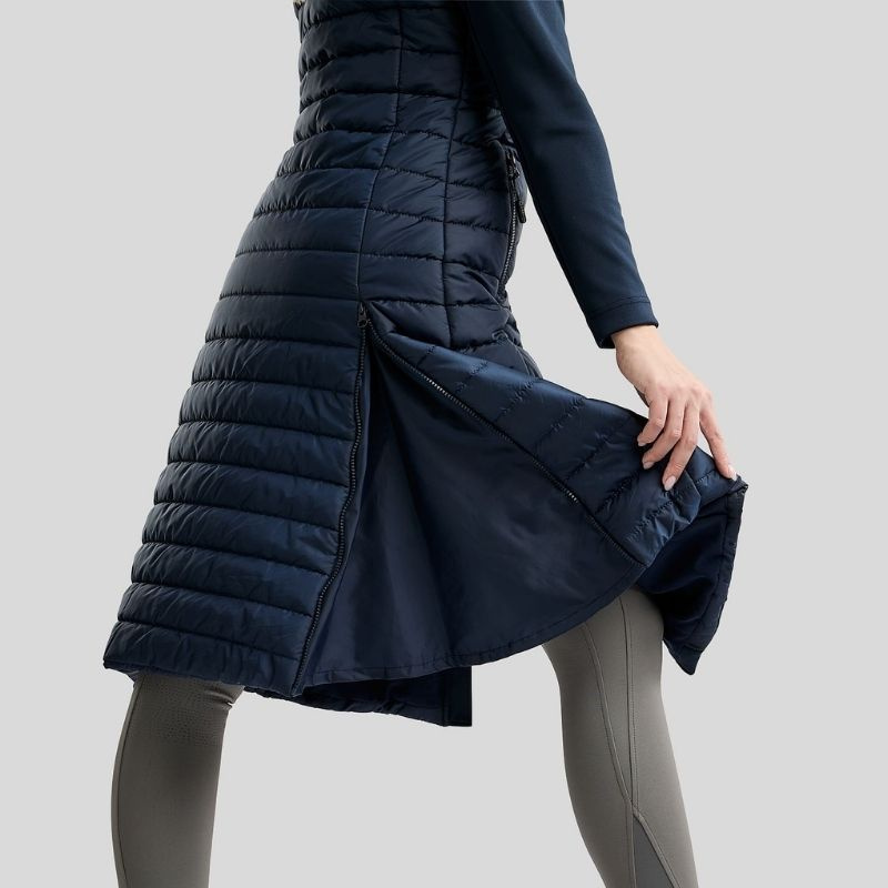 Płaszcz jeździecki Emma Long Softshell Hybrid Granatowy
