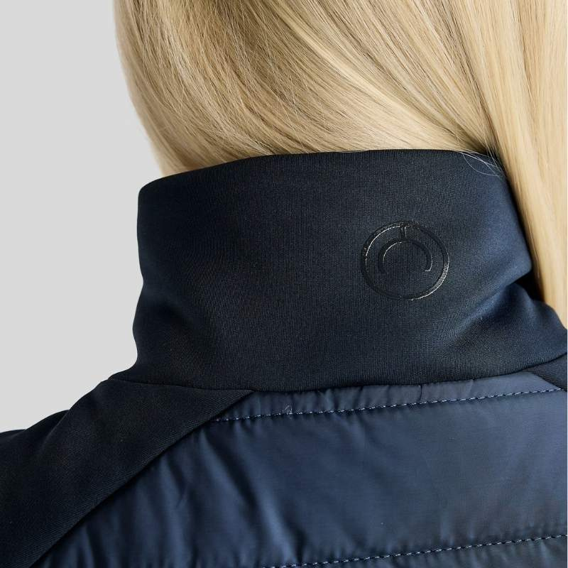 Płaszcz jeździecki Emma Long Softshell Hybrid Granatowy