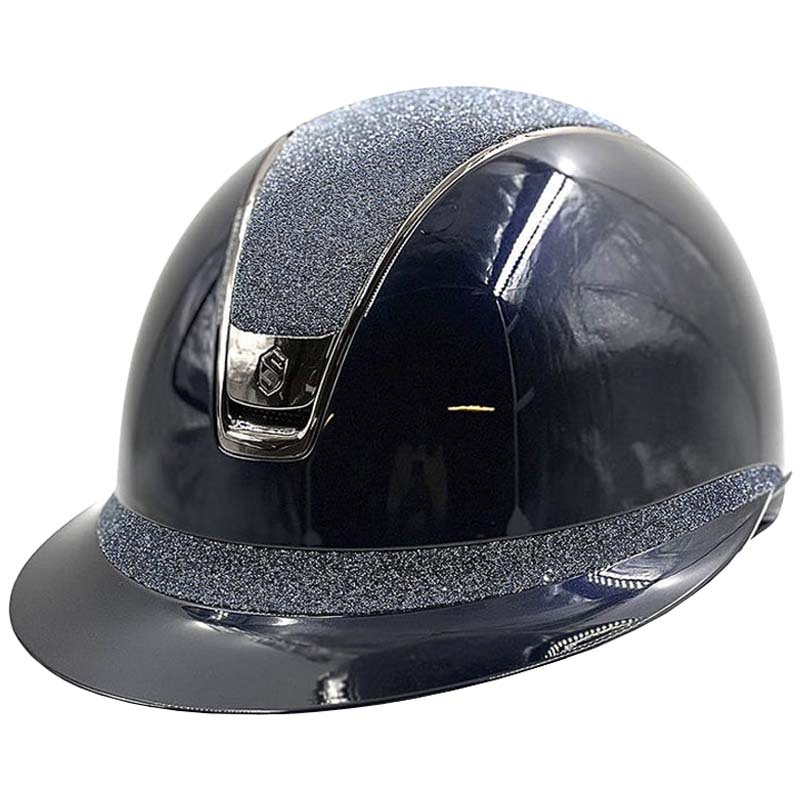 Kask Miss Shield 2.0 Glossy Crystal Fabric Granatowy