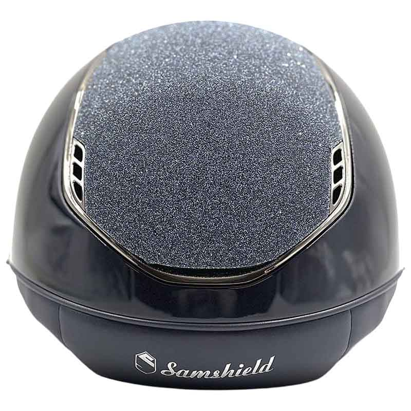Kask Miss Shield 2.0 Glossy Crystal Fabric Granatowy