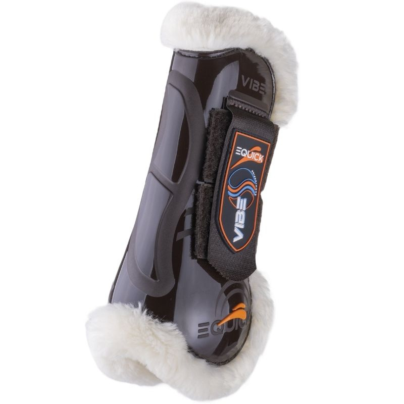 Ochraniacze skokowe przód Vibe Velcro Fluffy Brązowe