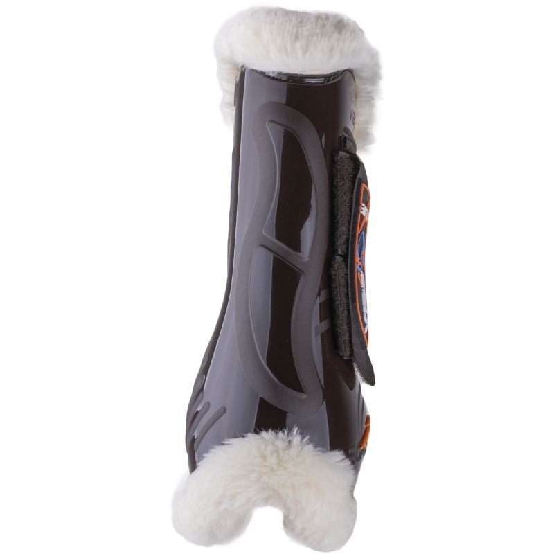 Ochraniacze skokowe przód Vibe Velcro Fluffy Brązowe