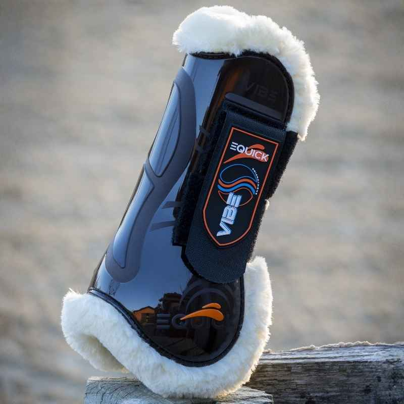 Ochraniacze skokowe przód Vibe Velcro Fluffy Czarne