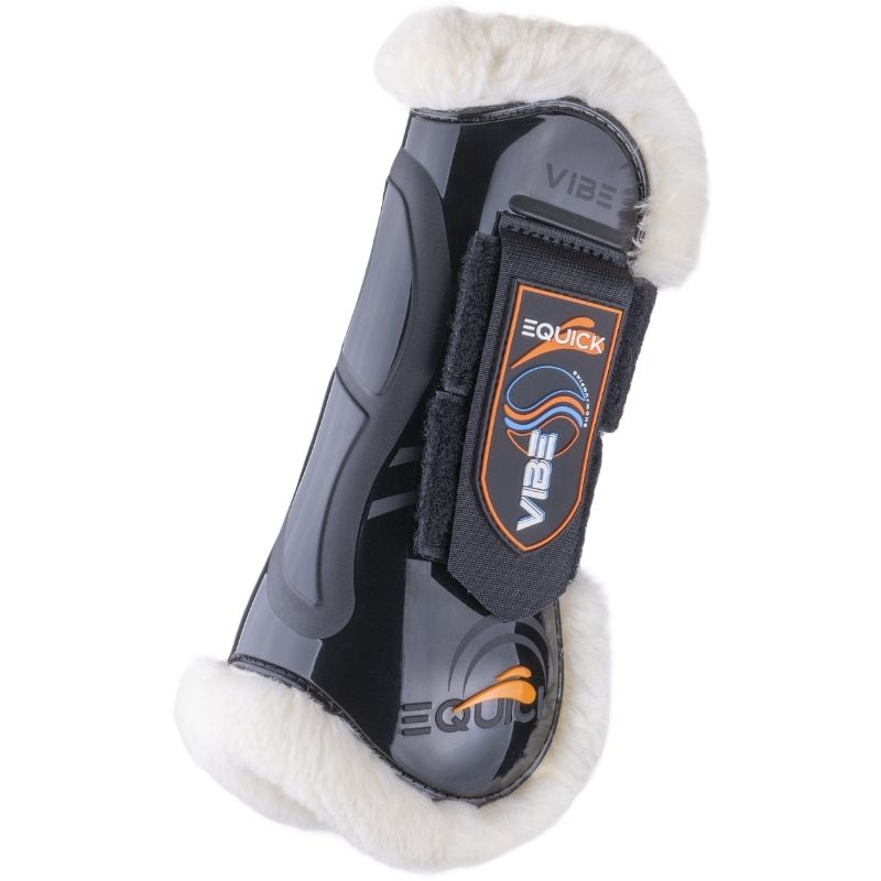 Ochraniacze skokowe przód Vibe Velcro Fluffy Czarne