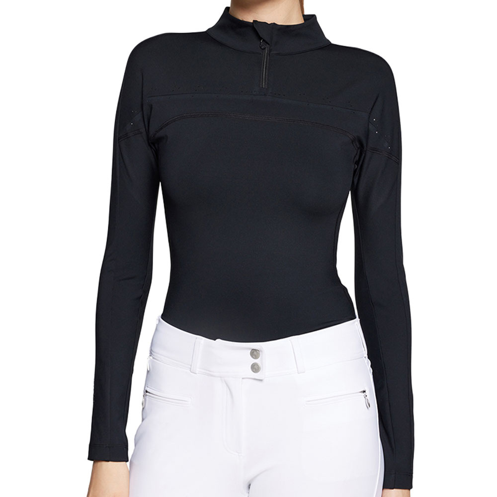 Koszulka funkcyjna Amber 1/2 Zip Czarna