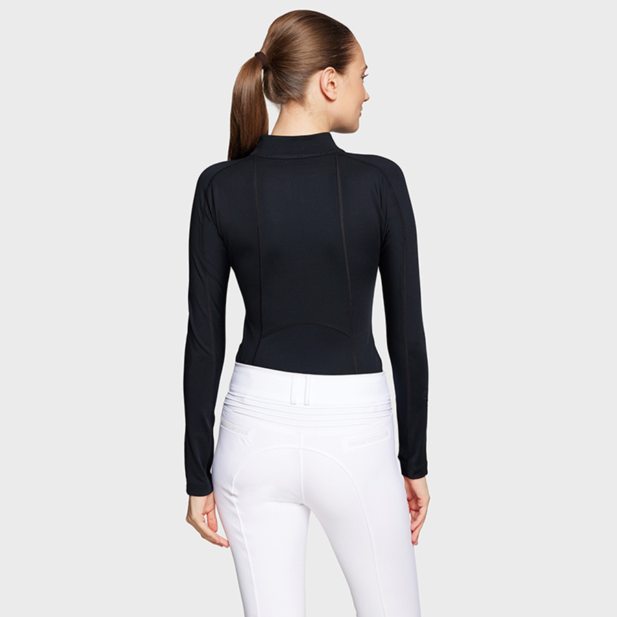 Koszulka funkcyjna Amber 1/2 Zip Czarna